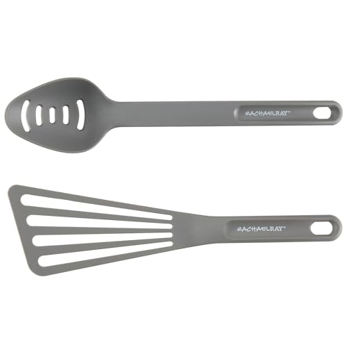 Juego de Cocina Antiadherente de Porcelana Esmaltada Dura Rachael Ray Sea Salt Gray 12 Piezas