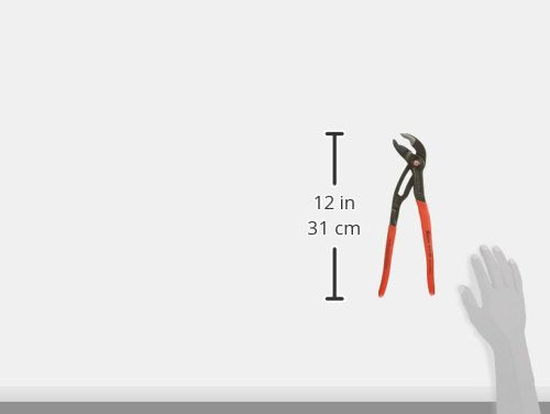 Knipex 87 21 300 SB Cobra Quickset Tenaza para Bombas de Agua Hightech Atramentado Recubiertos de Plástico Antideslizante, color Gris, 300 mm