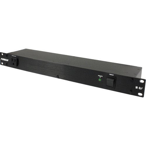 Furman M-8x2 Merit Series 8 Outlet Power Conditioner & Surge Protector with (2) Hosa 18 Gauge Electrical Extension Cable