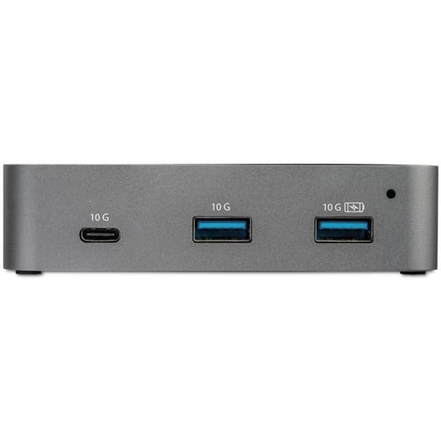 Hub USB C 3 Puertos StarTech.com Negro con Adaptador Ethernet y Carga Rápida