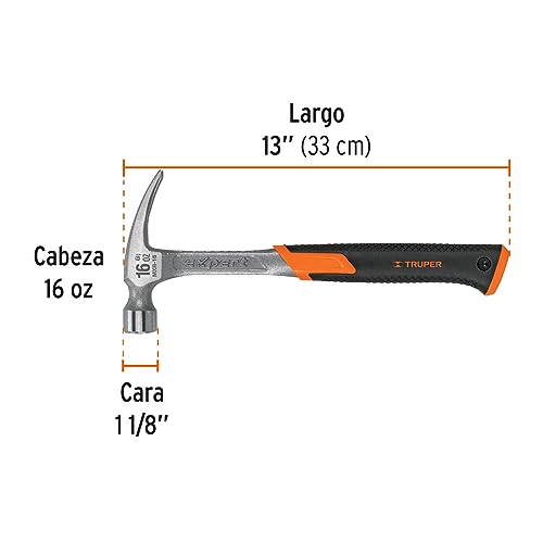 Martillo Truper Expert MXR-16 Neopreno uña recta 16 oz