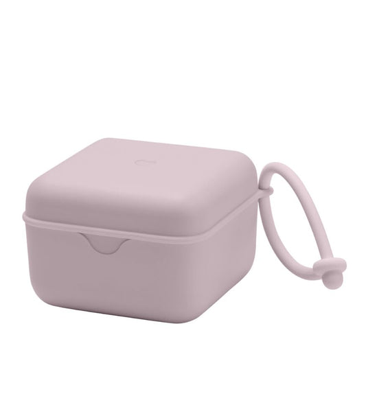 BIBS - Caja de chupete con lazo para almacenar y transportar chupetes, material 100% última intervensión de BPA, diseñado y fabricado en Dinamarca, varios colores, Lila oscuro, Moderno