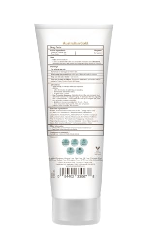 AUSTRALIAN GOLD Botanical SPF 50 Tinted Face Sunscreen Lotion - Medium to Tan 3 fl oz (89 ml) Loción Protector Solar facial con color SPF 50 de Botanical - Bronceado medio a bronceado