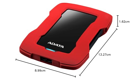 Disco Duro Externo ADATA Rojo USB 3.1 Resistente al Polvo y Salpicaduras 2 TB