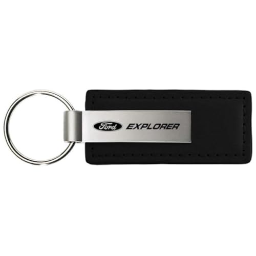 Ford Explorer Black Leather Key Chain