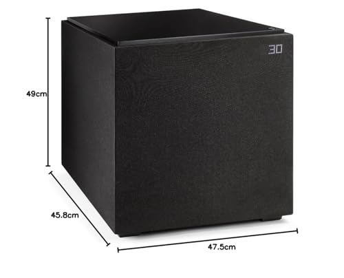 Definitive Technology DN12 Subwoofer de Ultra Rendimiento de 1500 W de 12" con radiadores de Graves Dobles de 12"