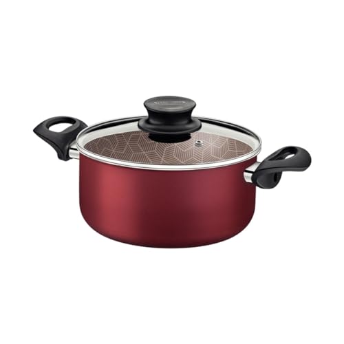 Batería de Cocina Tramontina Rojo Aluminio Antiadherente Starflon Max 10 Piezas