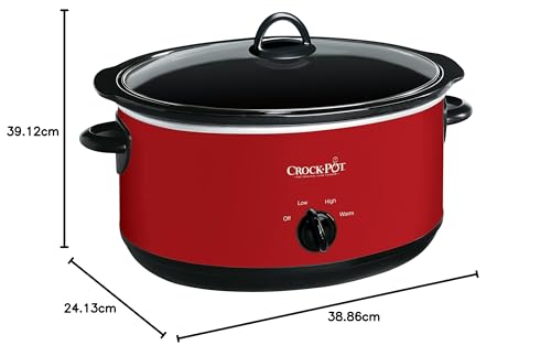 Crock-pot SCV800-R Express Crock olla de cocción lenta de 8 cuartos de galón, color rojo