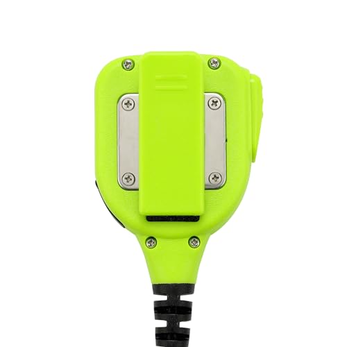 KEYBLU - Micrófono de bocina de hombro CP200D, radio de dos vías, de dos pines, impermeable, con conector de audio de 3.5 mm, compatible con walkie talkie Motorola CP200, CLS1410, CLS1110 y RDM2070D (para Motorola, verde).