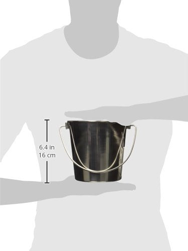 Cubos Planos de Acero Inoxidable Pro Select 6 Pulgadas para Vallas, Jaulas, Cajas o Perreras 2 Cuartos
