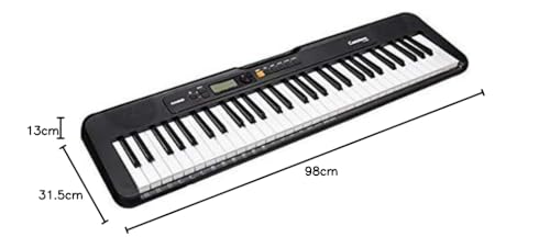 Casio CT-S200 Teclado Portatil con Eliminador, Negro