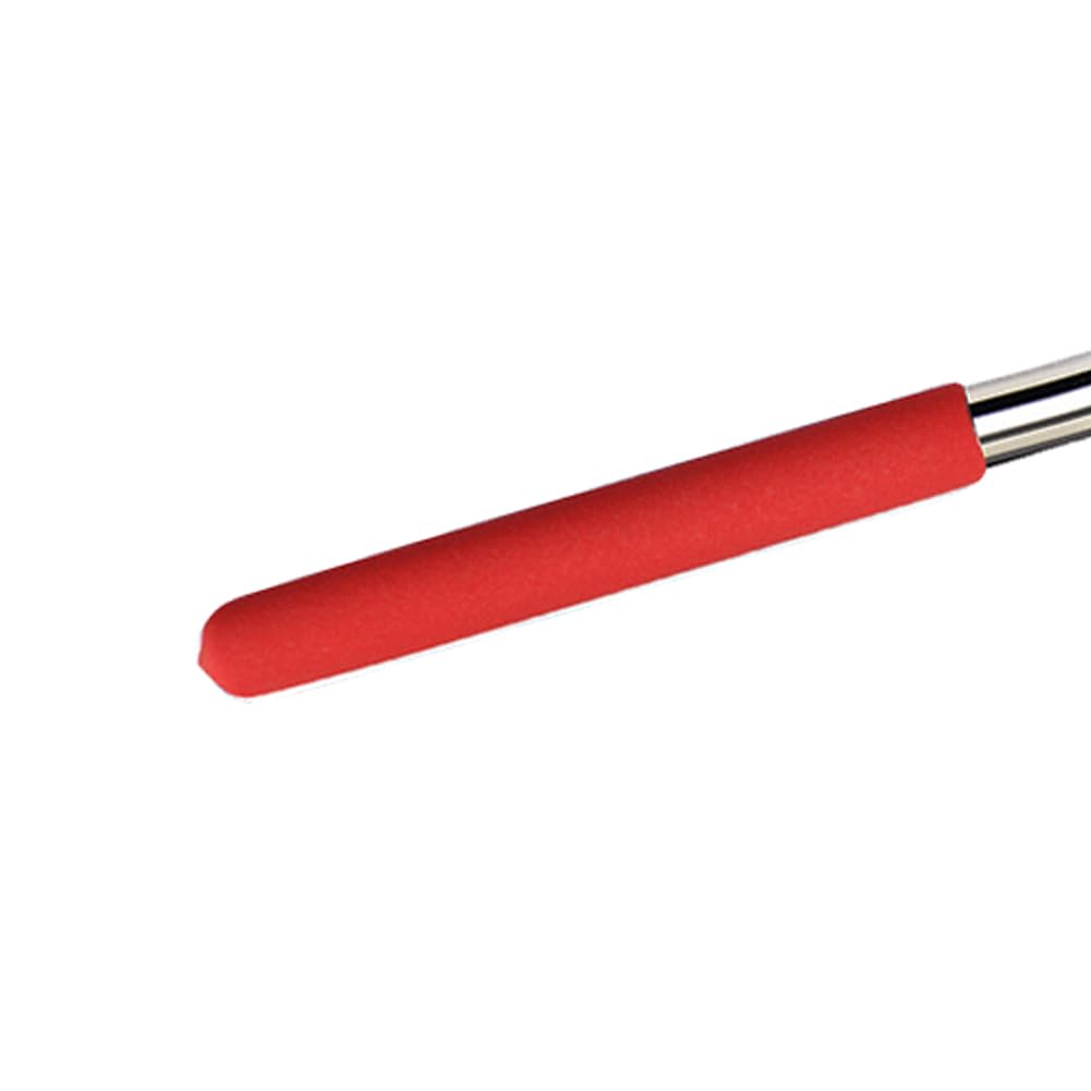 Puntero telescópico para profesores, puntero de enseñanza para aula, puntero retráctil de metal a mano, longitud extendida de 39 pulgadas, puntero de pizarrón blanca de presentación de mano (rojo esmerilado)