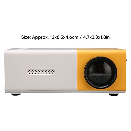 Goshyda Mini, Portátil LED para Cine en Casa, Proyector de Películas con Interfaces HDMI y USB, 200 Lumen, 1080P, 4:3, 1-2.5m, 60 Pulgadas, Incluye Control Remoto y Adaptador de