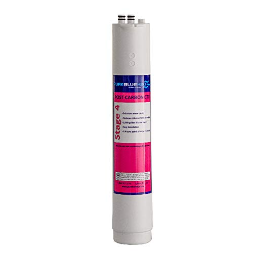 Paquete de Filtros de Repuesto Pure Blue H2O Azul para Sistema de Filtración de Agua de Ósmosis Inversa de Cuatro Etapas