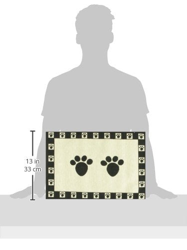 Mantel Individual PetRageous Natural Negro para Mascota 13x19 Pulgadas