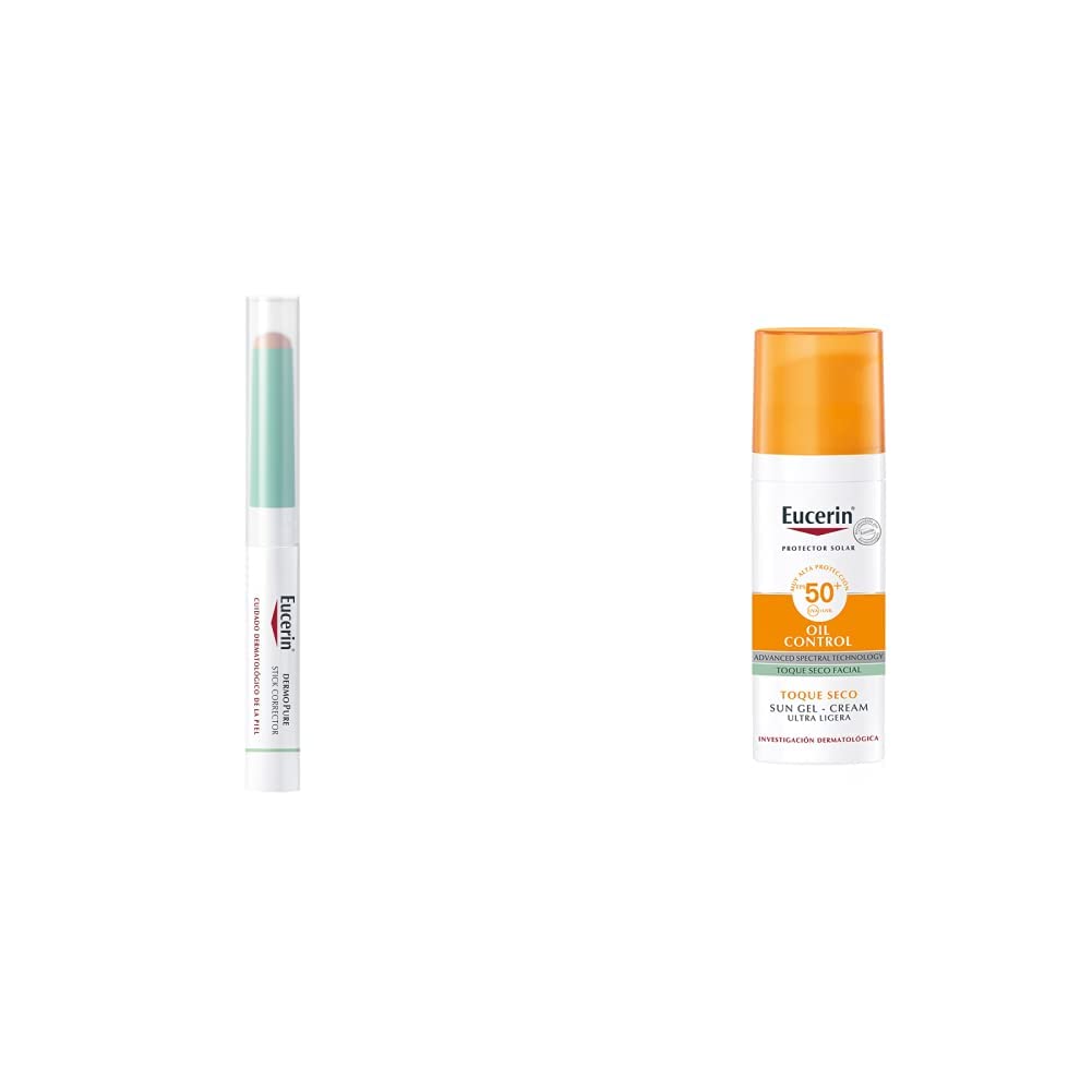Lápiz Corrector Eucerin Imperfecciones Piel Grasa + Protector Solar Facial Efecto Mate Toque Seco Oil Control