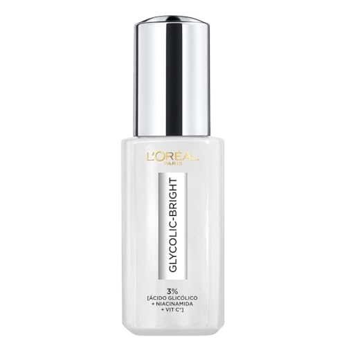 L'Oréal Paris Sérum de Ojos anti-ojeras Glycolic Bright, 30ml - con Ácido Glicólico y Niacinamida, reduce ojeras, mirada radiante en 6 días*, combate todo tipo de manchas