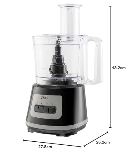 Procesador de Alimentos Oster Negro Motor Potente de 500 Watts y 2 Velocidades