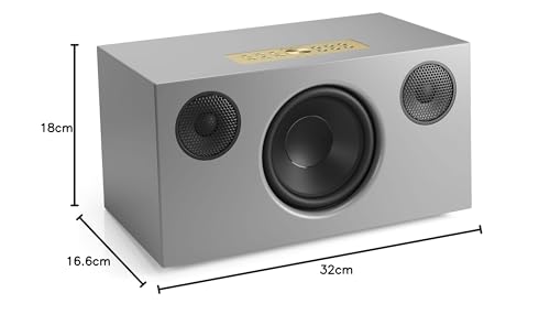 Audio Pro Addon - Altavoz Bluetooth - Altavoz inalámbrico con sonido de alta fidelidad - Altavoces para exteriores, WiFi, AirPlay 2, Chromecast, Spotify Connect, C10 MKII, gris