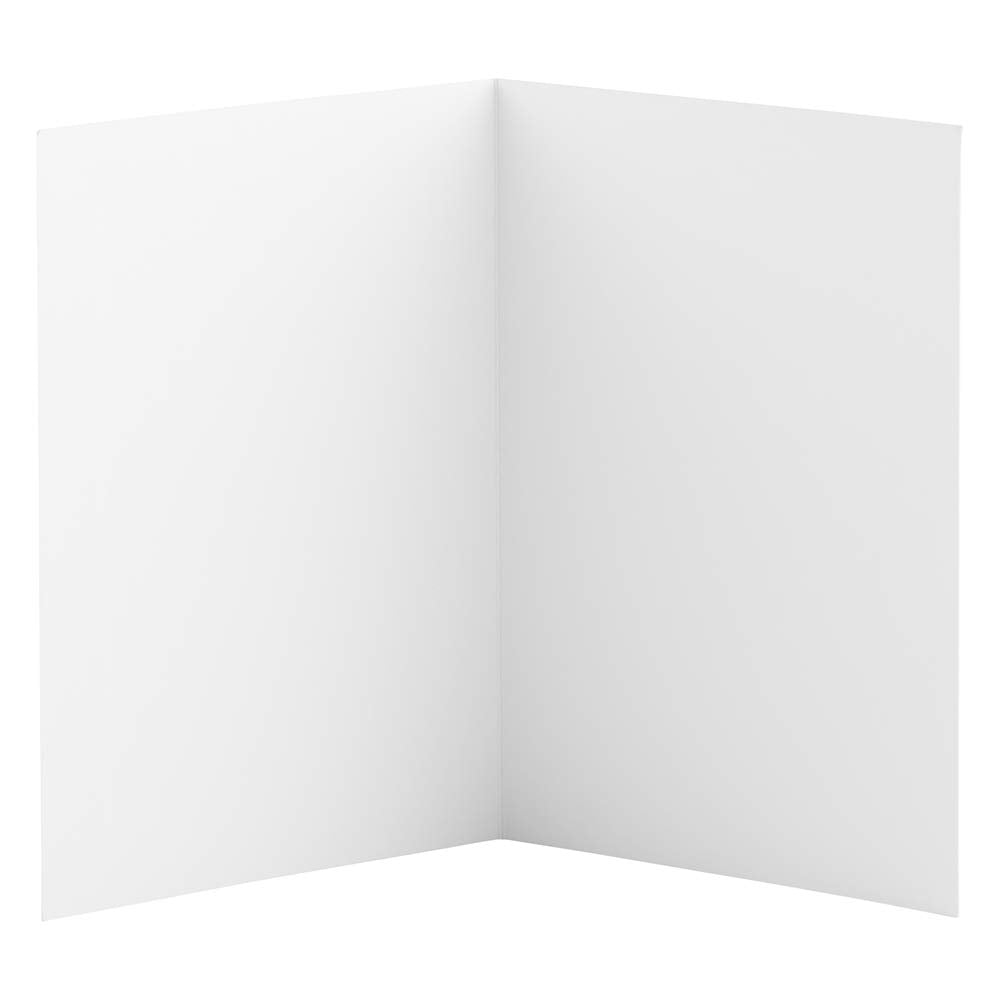 JAM Papel en Blanco Tarjetas de Foldover – 12,7 cm X 6 5/20,3 cm Color Blanco Panel – 100/Pack