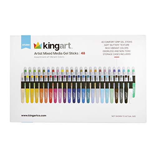 KINGART Juego de 48 lápices de colores únicos, varios colores