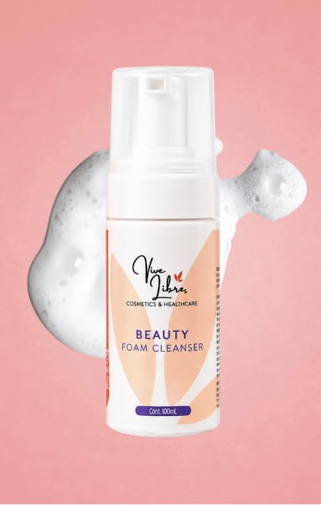 Beauty Foam Cleanser- Limpiador en Espuma- Para Todo Tipo de Piel- Vive Libre Cosmetics