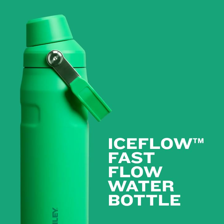 Botella Stanley IceFlow Aerolight 709 ml, con Tapa de Flujo Rápido, Aislamiento de Doble Pared, Mantiene Bebidas Frías, Termo Acero Inoxidable libre de BPA, Botella Stanley 24 oz, CREAM