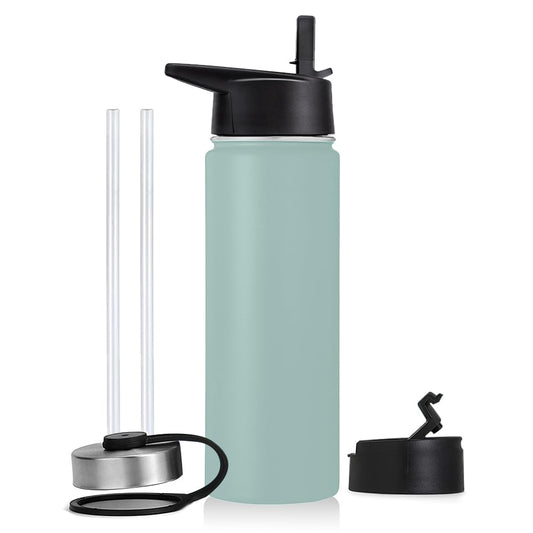 Free Wolf Termo de Acero Inoxidable 26OZ, A Prueba de Fugas Con 3 Tapas y Asa, Doble Aislamiento Térmico para 24 Horas de Frío y 12 Horas de Calor