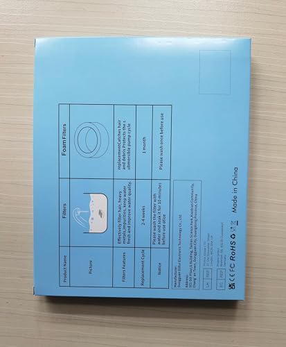 KOOGMOON Filtros De Fuente De Agua para Gatos, Adecuados para Fuentes De Acero para Gatos (S4), Filtro De Carbón De 6 Piezas + Filtro De Espuma De 6 Piezas