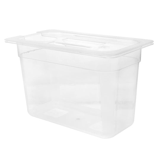 Luxshiny - Contenedores de sellado al aspiradora para olla de cocción lenta de 6 litros, estuche de almacenamiento multiusos transparente