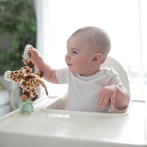 Soporte para Chupete y Mordedor Dr. Brown's Jirafa HappyPaci Verde Claro para Bebé 0-12 Meses