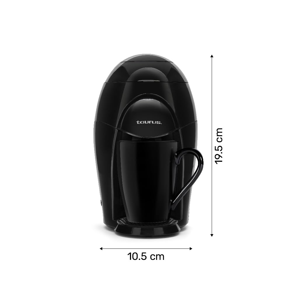 Cafetera Taurus Medea 2000 Negra con Taza de Cerámica y Filtro Lavable Reutilizable