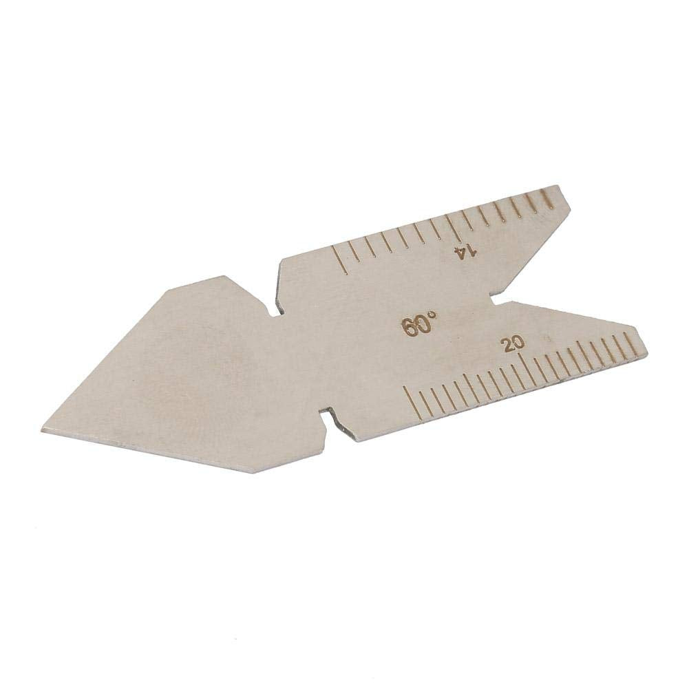 Medidor de espina de pescado de acero inoxidable, herramienta de corte de torno de rosca de acero inoxidable de 1 pieza 1#