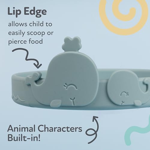 Placa de Silicona Nuby Ballena Azul para Niños Pequeños 6+ Meses