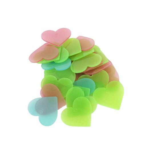 Pegatinas de Pared Toyandona Corazón Luminosas Fluorescentes Extraíbles para Decoración Infantil