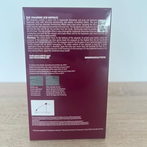 GEROVITAL H3 EVOLUTION Hyaluronic Acid Ampoules with Superoxide Dismutase for Anti-Aging, 2ml x 10