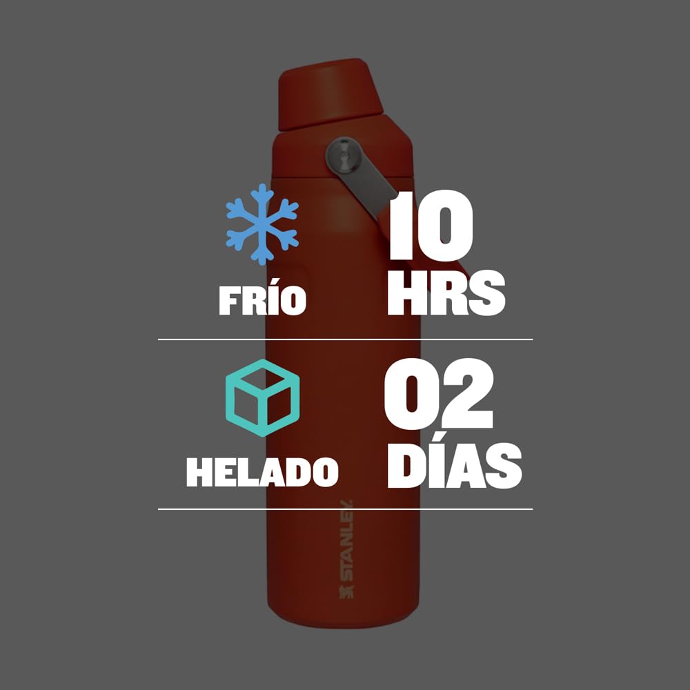 Botella Stanley IceFlow Aerolight Tigerlily 709 ml, con Tapa de Flujo Rápido, Aislamiento de Doble Pared, Mantiene Bebidas Frías, Termo Acero Inoxidable libre de BPA, Botella Stanley 24 oz