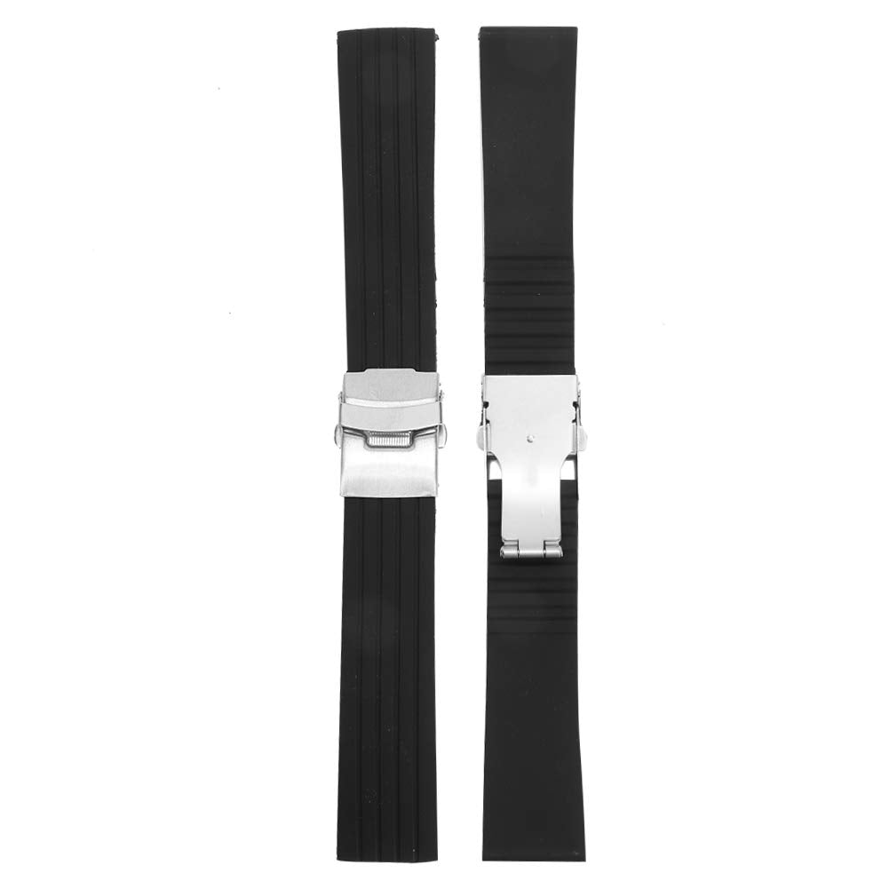 Pbzydu Banda de Reloj de Silicona, Accesorio de reemplazo de Correa de Reloj Ajustable Universal(18mm)