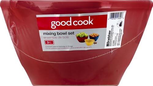 Good Cook Juego de 3 cuencos de plástico para mezclar