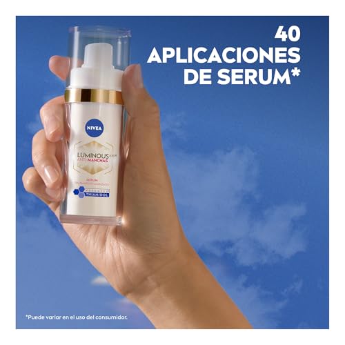 NIVEA LUMINOUS630 Anti-manchas Serum Facial tratamiento avanzado (30 ml) - Con Ácido Hialurónico, para una Piel Luminosa sin Manchas por Edad, Solares ni Hormonales