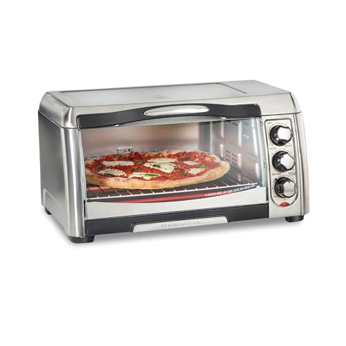 Hamilton Beach Horno Tostador con Freidora de Aire, 6 Rebanadas, Acero Inoxidable (31323)
