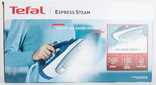 Plancha de Vapor Tefal Azul suela de Cerámica Antigoteo
