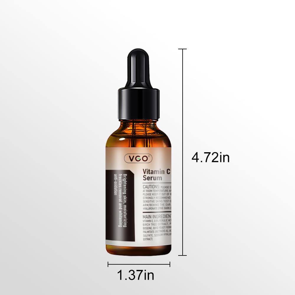 VGO- 【Hidratación profunda】El suero de vitamina C VGO proporciona una hidratación intensa que retiene la humedad, ayuda a equilibrar tu cutis, estimula el colágeno para una mejor vitalidad y reduce la