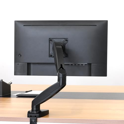 Soporte Ajustable para Monitor Amazon Basics Negro con Resorte de Gas hasta 27 Pulgadas