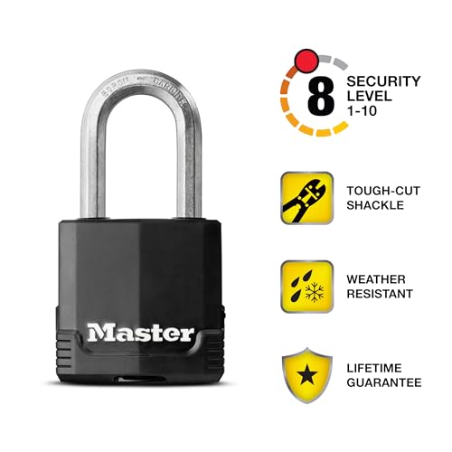 Candado Laminado Master Lock Magnum 4.7 cm Acero Recubierto Paquete de 4
