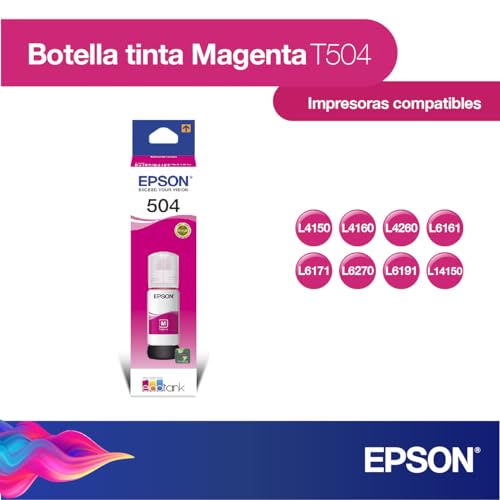 Botella de Tinta Epson Ecofit Magenta T504