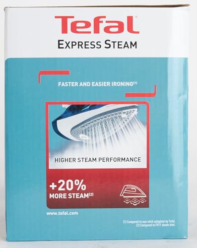 Plancha de Vapor Tefal Azul suela de Cerámica Antigoteo
