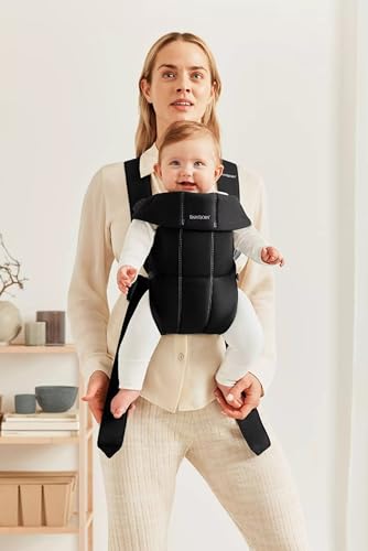 BabyBjörn Canguro Portabebé Mini, Tejido, Negro
