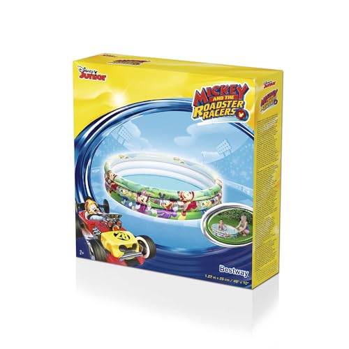 Alberca Inflable 2+ años red Mickey Mouse Club House azul 3anillos 1mod 1.22x25cm (48x10pulg)