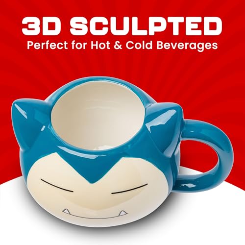 Taza Cerámica 3D Silver Buffalo Snorlax Azul 20 Onzas